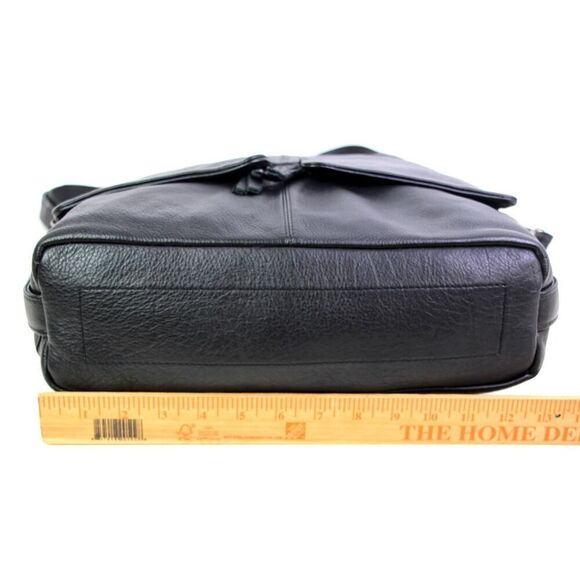 LARGE Tano BLACK GENUINE LEATHER HOBO SHOULDER BAG X-BODY HANDBAG PURSE - Picture 10 of 16